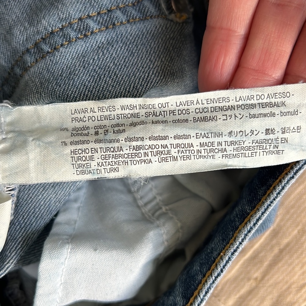 Zara Medium Wash Skinny Jeans Raw Step Hem - Picture 5 of 9